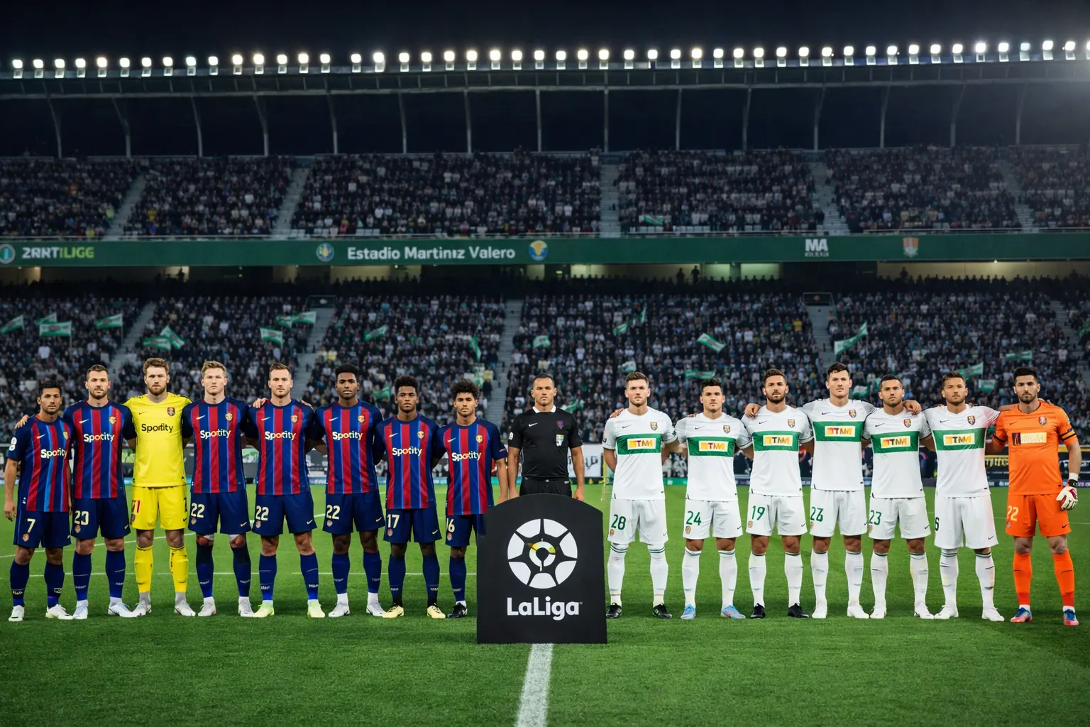 FC Barcelona Elche CF laguppstallning