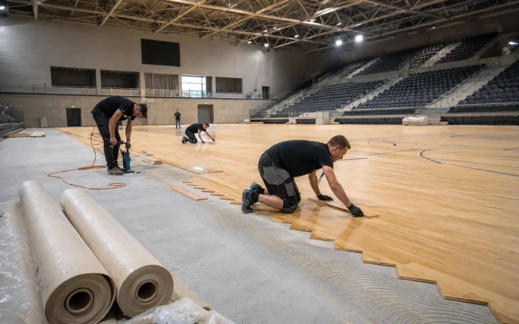 Golvläggning idrottsarena