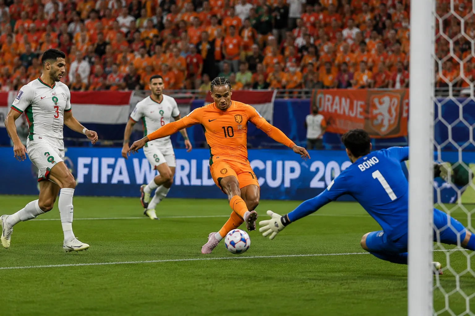 Nederländerna mot Marocko i fotbolls-VM 2026